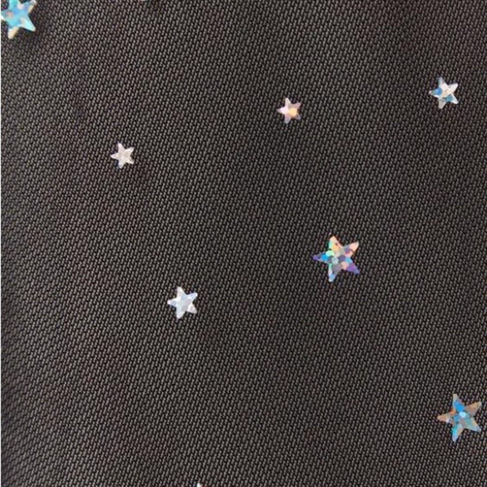 Torrid 5/6 Black Mesh & Iridescent Star Bell Sleeve Longline Kimono - Picture 3 of 10
